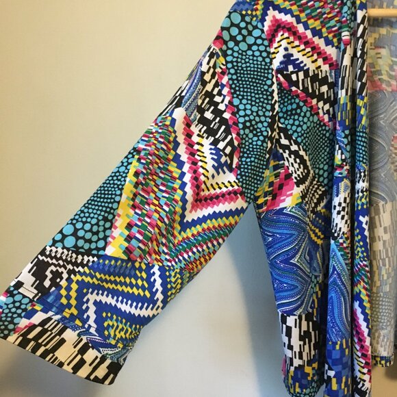 Midnight Circus Rainbow Rave Handmade Cascading Collar Cardigan - Picture 7 of 16